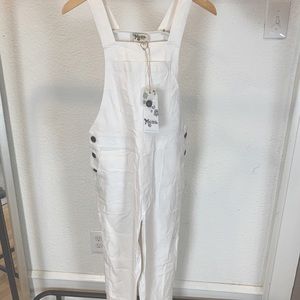 Show me your mumu white overall jumpsuit